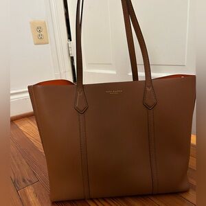 Tory Burch tan leather tote bag